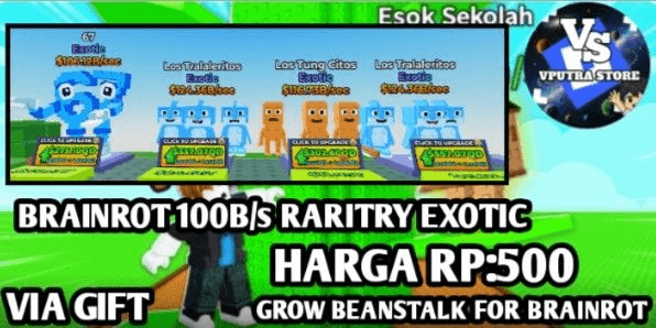 Gambar Product BRAINROT 100B/s RARITRY EXOTIC