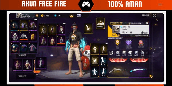 Gambar Product Akun Free Fire Log Google