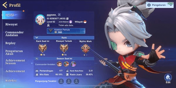 Gambar Product Akun mcgg murah | commander banyak | siap main & mabar | aman bergaransi 100% terpercaya