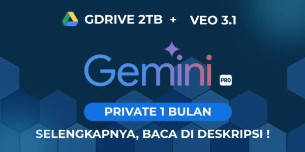 Gambar Product Gemini Pro + Google Drive