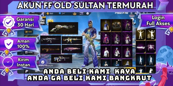 Gambar Product Akun FREE FIRE Ber SG Lobby Termurah