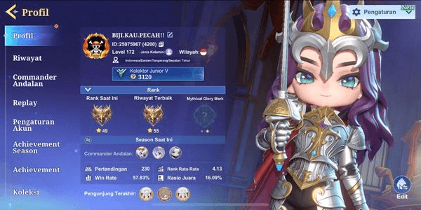 Gambar Product Akun mcgogo sultan | commander siap main | aman bergaransi terjamin!