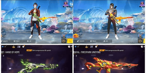 Gambar Product JUAL AKUN FREE FIRE SG LUMUT | SG METEOR | SG TROMPET | AN94 INCU | TINJU API | GROZA INCU | ANGLE MERAH | KEMEJA MERAH & TOPENG HRK