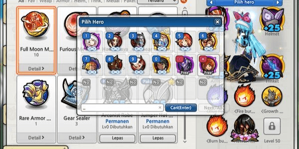 Gambar Product Akun Murah Meriahh Lost Saga Orign Valofe Herper Banyak