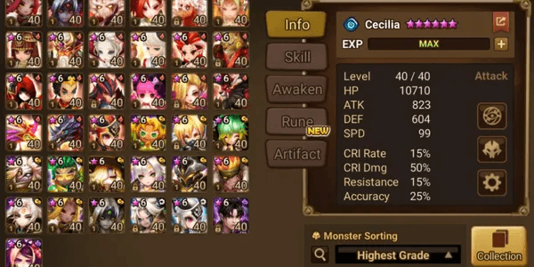 Asia 4 LD5 Akroma, Berghild, Dark Jin and Giselle + 154 NB5, 462 6Star Monster