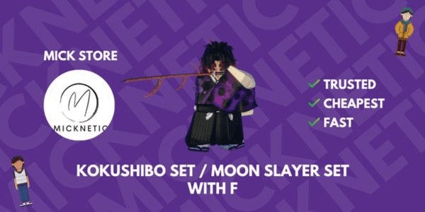 Gambar Product Kokushibo Set / Moon Slayer Set With F Skill - Sailor Piece