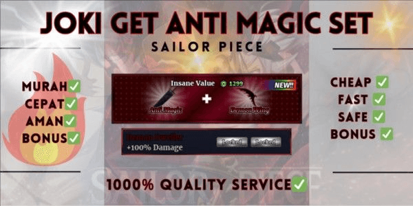 Gambar Product JOKI GET ANTI MAGIC SET SAILOR PIECE | ROBLOX | Read Description