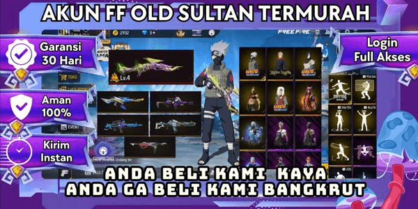 Gambar Product Akun Free Fire Sultan Murah Siap Pakai