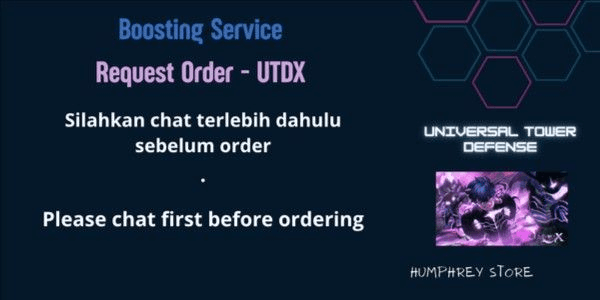 Gambar Product Joki Request / Service Boosting Request - Universal Tower Defense