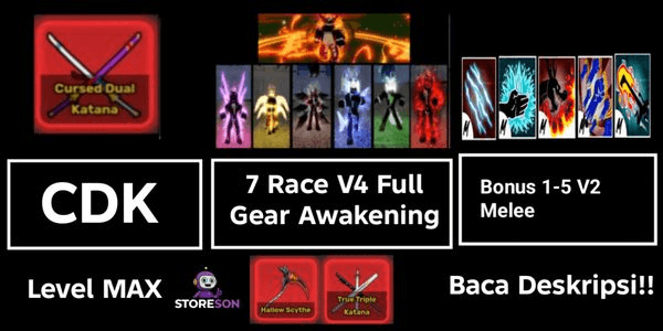 Gambar Product [ CDK + 7 Race V4 Full Gear Awakening + Bonus Melee ] - Level MAX