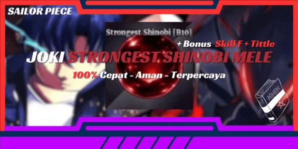 Gambar Product Joki Get Strongest Shinobi / Madara + Skill F + Tittle | Mele | Sailor Piece