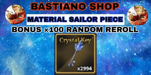Gambar Product Crystal Key 100x | Sailor Piece