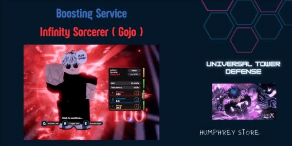 Gambar Product Get Infinity Sorcerer (Gojo) - Universal Tower Defense