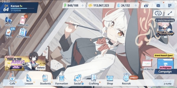 Gambar Product Akun Blue Archive Mid Game Ber Pyrox Server Asia