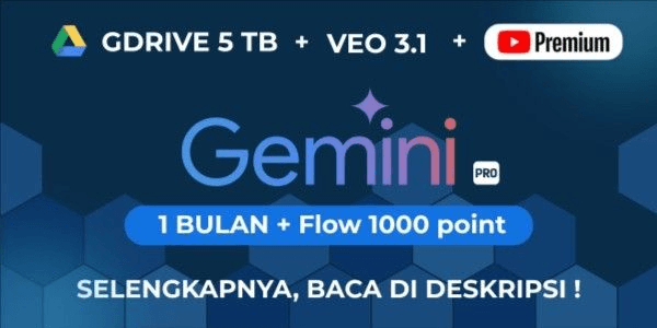 Gambar Product Gemini Pro + Google Drive