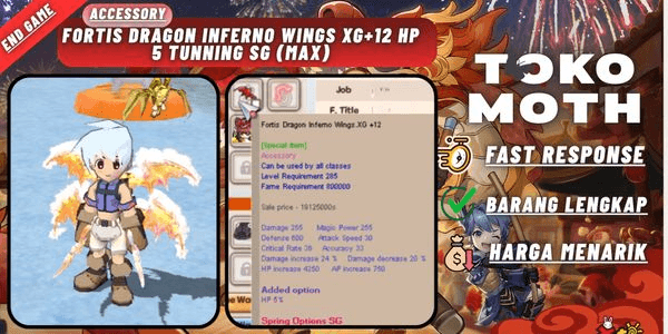 Gambar Product Fortis Dragon Inferno Wings XG+12 Hp 5 tunning SG (MAX)