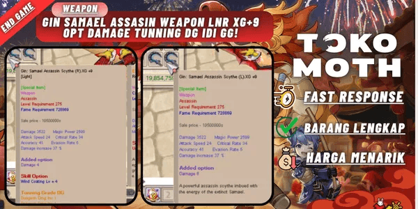 Gin Samael Assasin Weapon LnR XG+9 Opt Damage tunning DG IDI GG!