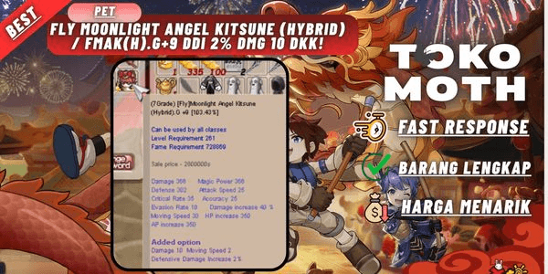 Gambar Product Fly moonlight Angel Kitsune (Hybrid) / FMAK(H).G+9 DDI 2% Dmg 10 dkk!