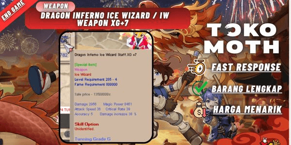 Gambar Product Dragon Inferno ice wizard / IW weapon XG+7