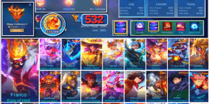 #3705 | 532 Skins | 3 Legends | 7 Collectors | Neobeast Lylia | AoT Mikasa | Jujutsu Kaisen Megumi Itadori