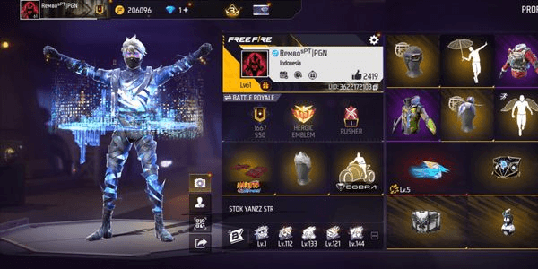 Gambar Product AKUN GARENA FREE FIRE LVL 61 STOCK TERBATAS!