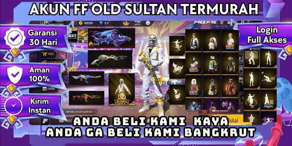 Gambar Product Akun FREE FIRE Ber SG Lobby Termurah