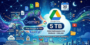 Google Drive 5TB + Gemini AI 1MONTH | Private Google Drive