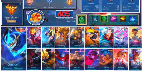 #3707 | 605 Skins | 3 Legends | 2 Collectors | Naruto | StarWars Argus | Transformers Trio | Prime
