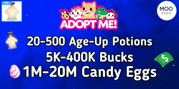Gambar Product Adopt Me Account Bonus Many Potions + Many Bucks