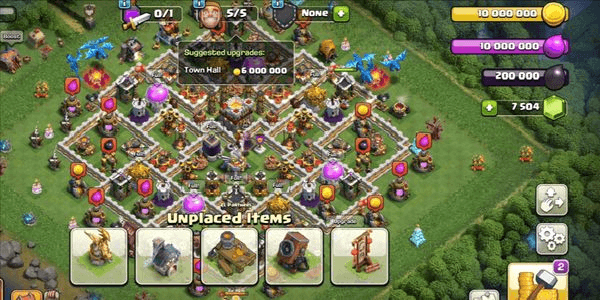 Gambar Product Town Hall 11 GEMS 7.504 All Max Except Hero Equipments