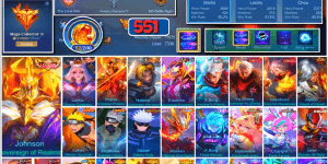 #3714 | 551 Skins | 2 Legends | 2 Collectors | Neobeast Fredrinn | Naruto Kakashi | Jujutsu Kaisen Gojo