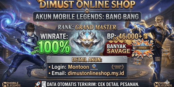 Gambar Product Akun Mobile Legends Ranked Grand Master WR 100%