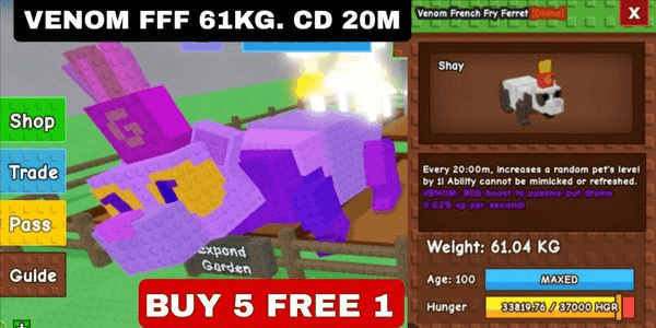 Gambar Product VENOM HUGE FRENCH FRY FERRET 61KG / HUGE VENOM FRENCH FRY FERRET 61KG / HUGE VENOM FFF 61KG / VENOM HUGE FFF 61KG / FFF 20M / FFF 20 MINUTE