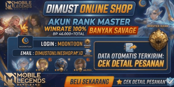 Gambar Product Akun ML Rank Master WR 100% BP Savage Banyak