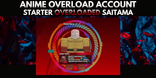 Gambar Product Akun Starter Overloaded Saitama / Bald Hero - Anime Overload!