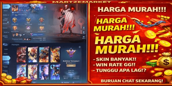 Gambar Product AKUN ML SULTAN GG | SKIN LANGKA CC YZ,FULL SKIN CEK DESKRIPSI,100% SAFE BERGARANSI