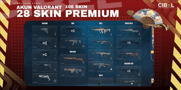Gambar Product Akun Valorant 28 Skin Premium GG