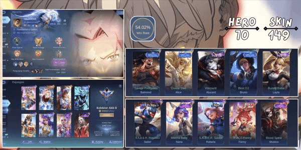 Gambar Product #63 EXPERT COLLECTOR 2 KALEA SAKURA,CICI PACE,ZODIAC SELENA,ZODIAC ODETE 149 SKIN 70 HERO