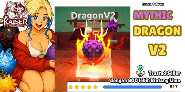Akun Murah Fruit Mythic DragonV2 + Bonus Gems | Fruit Battlegrounds RBL