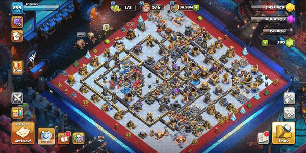 Gambar Product LIMITED LATAR ||5012 WAR STAR|| TH18 XP 259||5 HEROES MAXED|| EQUIPMENT EPIC MAXED ||GOOD DEFFENT AND TROOPS FOR WAR