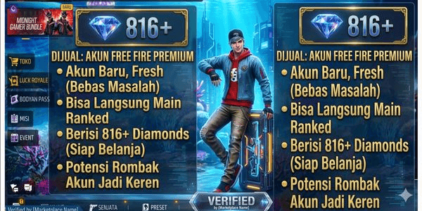 Gambar Product NEW FRESH ACCOUNT CAN PLAY RANKED