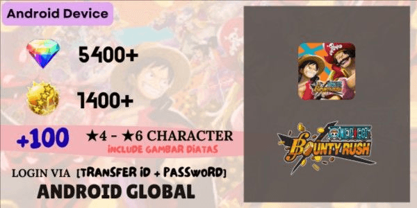 Akun Reroll ONE PIECE Bounty Rush [Android] - 1