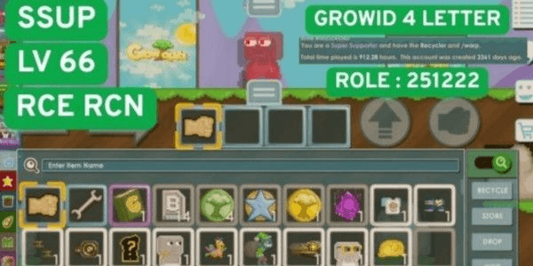 Gambar Product Growtopia AKUN SSUP + 100 GTOKEN + BUILDER LV 5 + GROWID 4 LETTER AND MORE