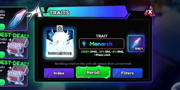 Starter account Monarch Rukia + Memoria Jack of all (Reroll 854) + 3 Shiny mythic