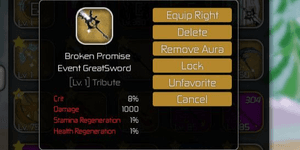 Broken Promise Event Great Sword