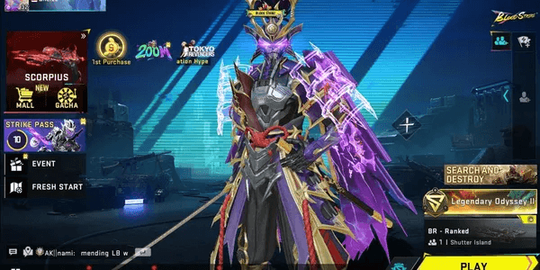 Blood Strike Account Special | Asia | Lv 30 | ZERO - Odashadow [Eternal] | Medium Weapon & Character Skins | #12MAY26RV4