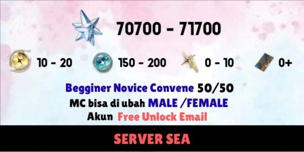 Gambar Product GACHA Starter READY Reroll Account [SEA] - 2