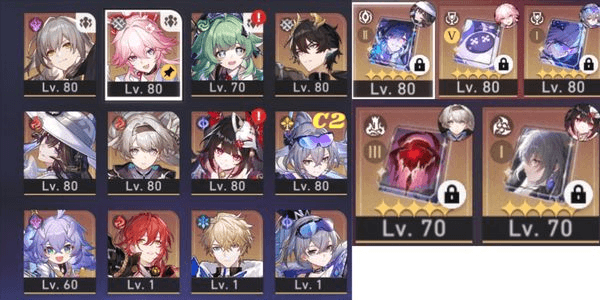 ASIA TL65+ SW999 E2 + Sign , Dahlia + Sign R2 , Evanescia , Firefly , Sparkle , Wolf , Houhou , Danheng ETC Sesuai Screenshot
