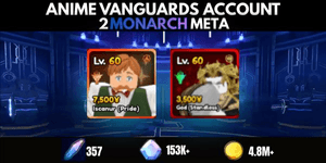 Akun 2 Monarch (Escanor, Dio OH) + Hollowseph With 850 Pity - Anime Vanguards