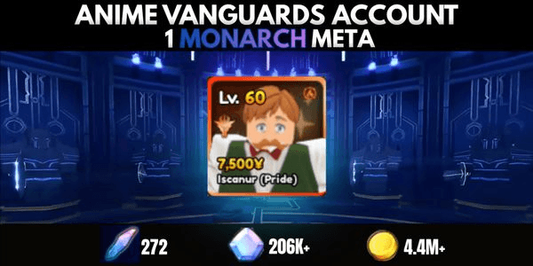 Gambar Product Akun Monarch Escanor + Shiny Dio OH (With 900 Pity) - Anime Vanguards
